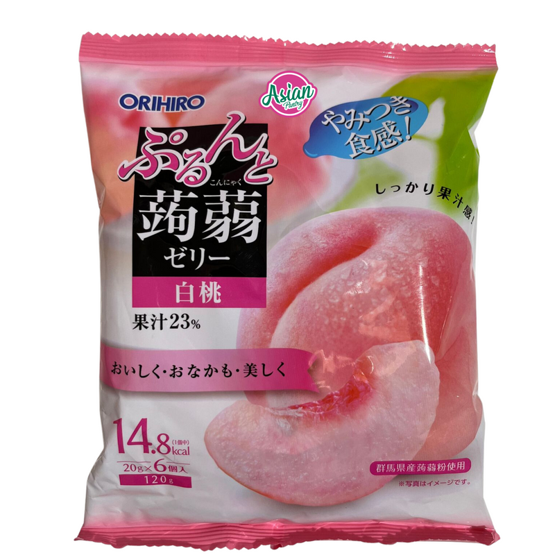 Orihiro Konjac Jelly Pouch Peach 6P 120g