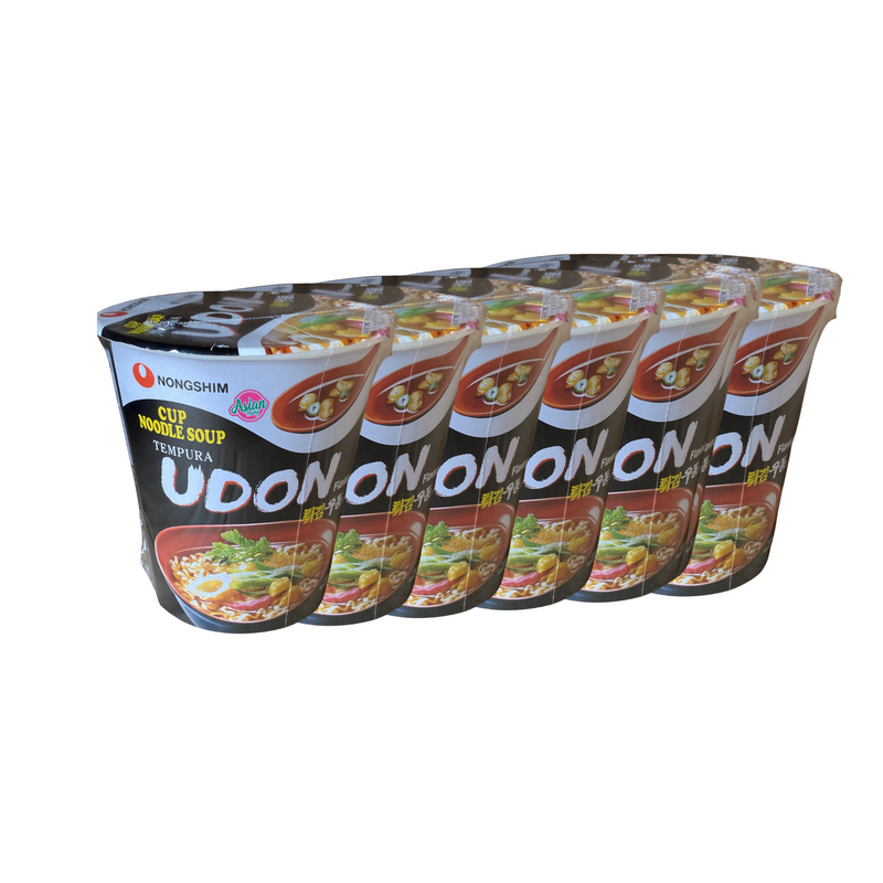 Nongshim Tempura Udon Noodle Cup (6 pack) 372g