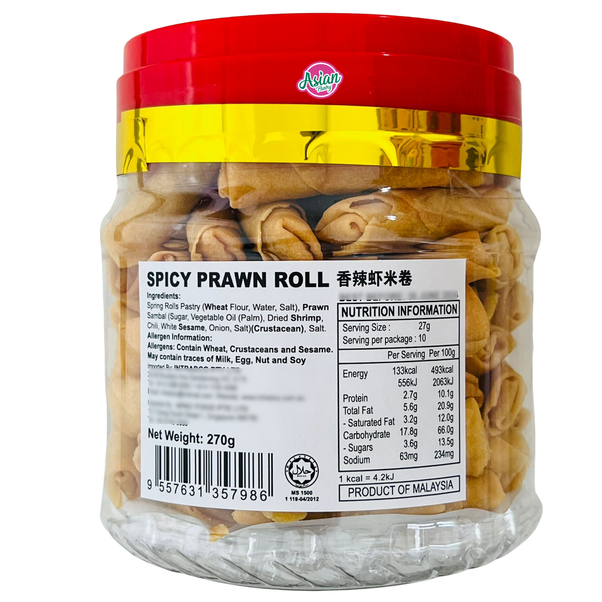 Delyco Spicy Prawn Roll 270g