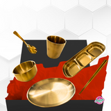 KES Korean BBQ Tableware Set Stainless Steel Gold (SUS304) 6pcs