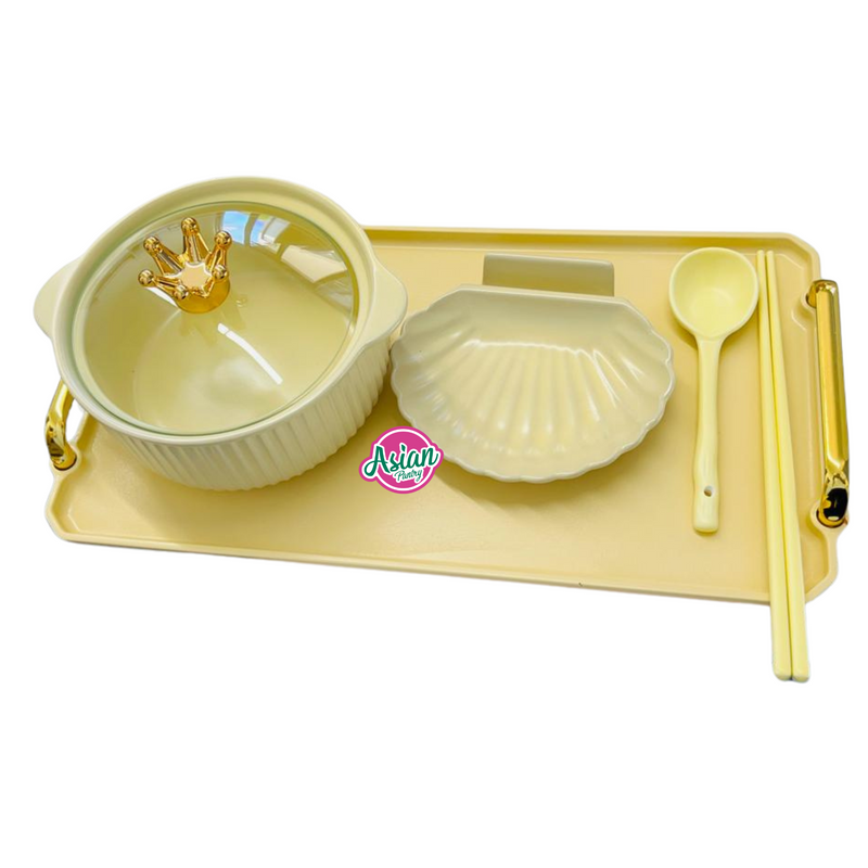 T.B. Ware Modern Design Microwave Ceramic Soup Bowl Set