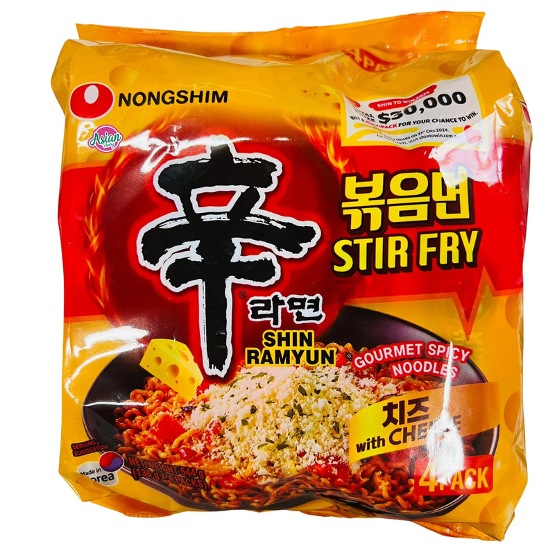 Nongshim Shin Ramyun Stir Fry with Cheese 4pk 544g