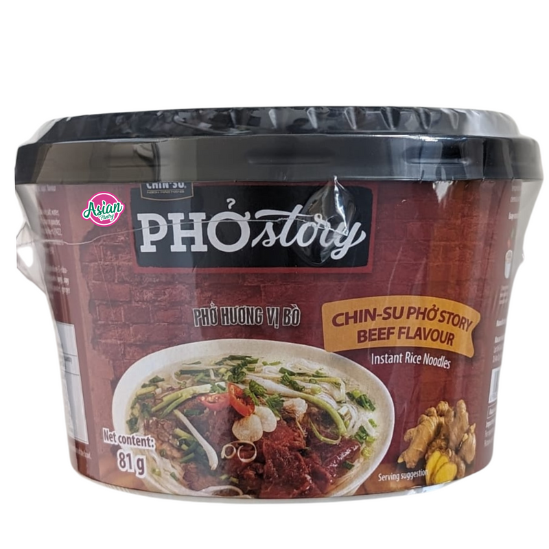 Chin-Su  Pho Story Instant Rice Noodles Beef Flavour 81g