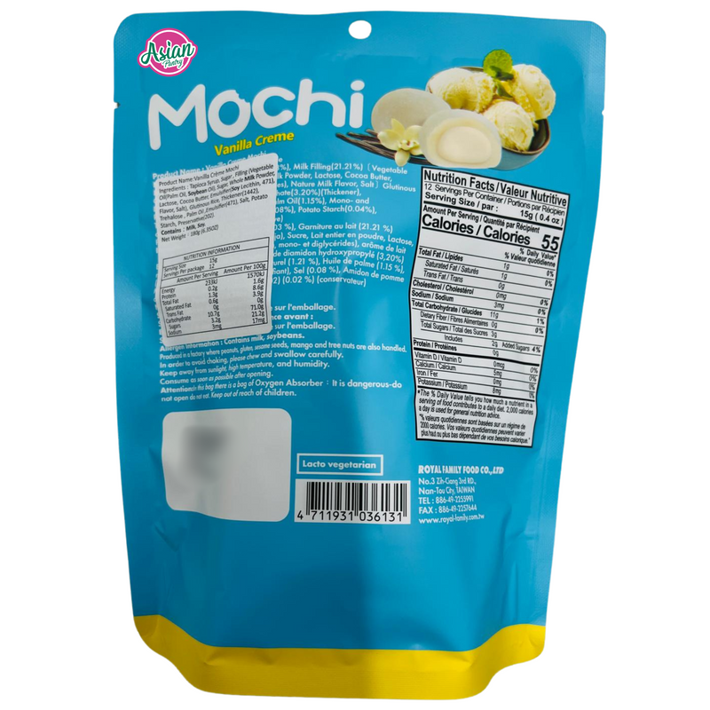 Royal Family Mochi Vanilla Creme 180g