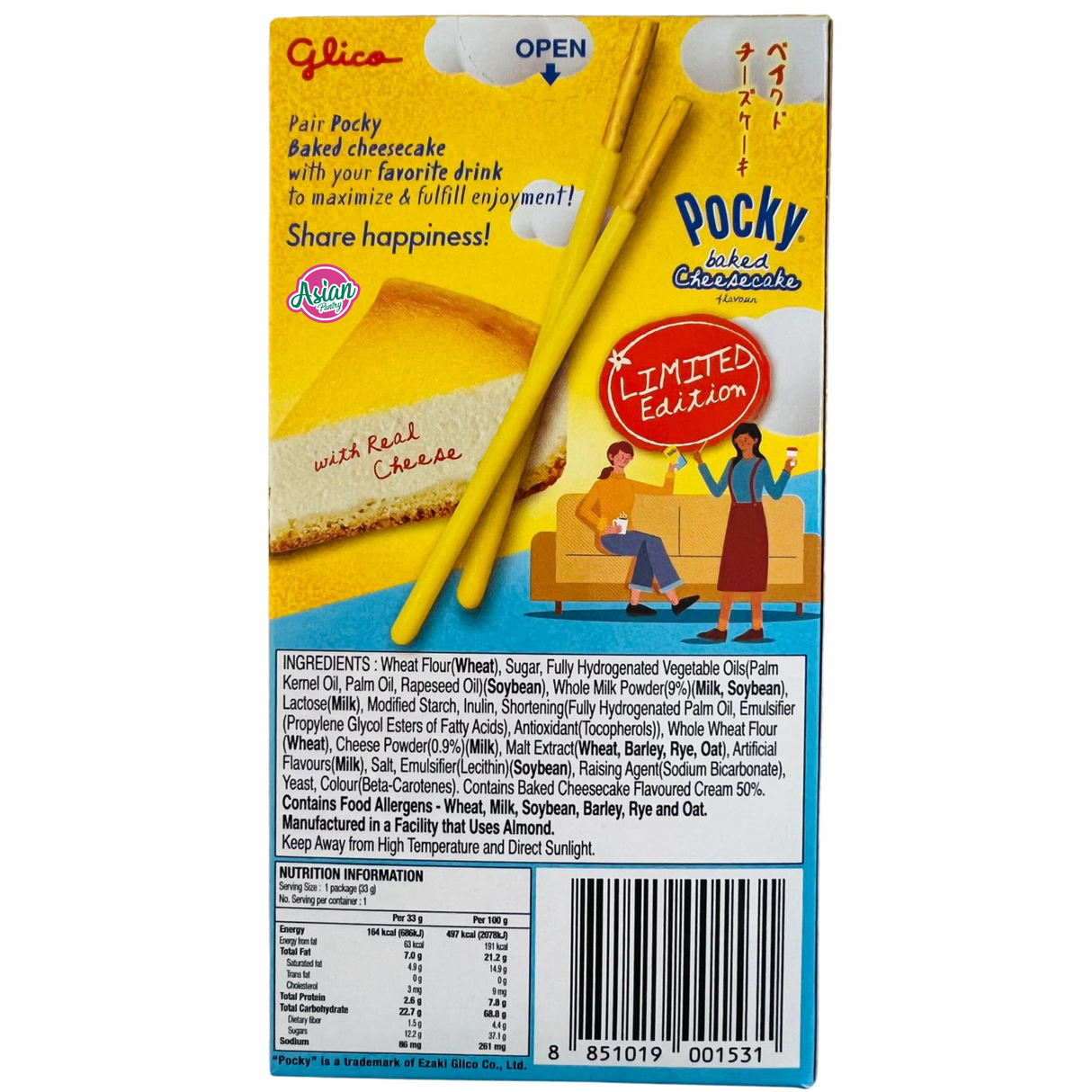 Kek Keju Bakar Glico Pocky 33g
