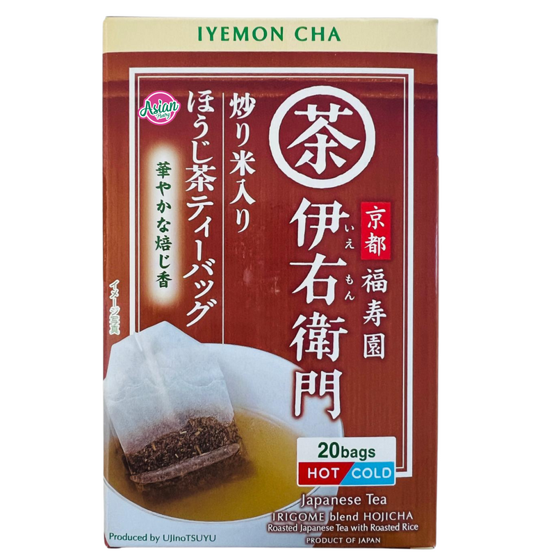 Iyemon Cha Hojicha Tea Bag with Roasted Rice 40g