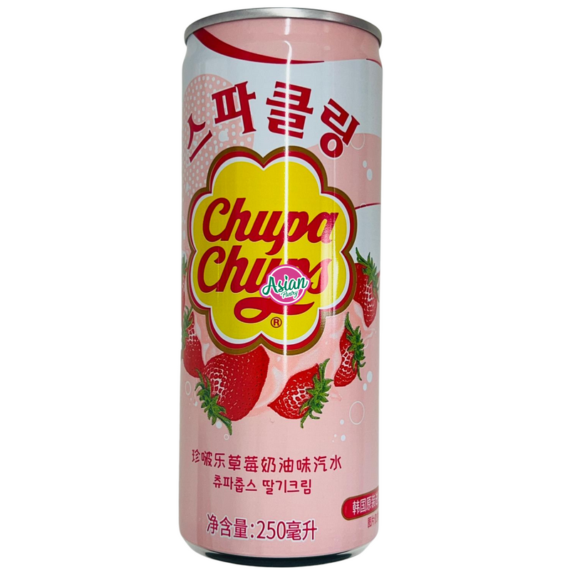 Chupa Chups Sparkling Drink Strawberry & Cream 250ml