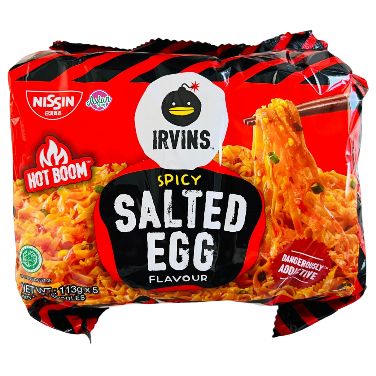 Nissin Irvins Hot Boom Perisa Telur Masin Pedas 565g