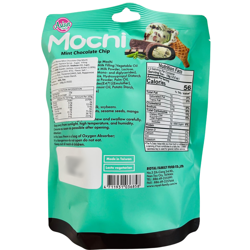 Royal Family Mochi Mint Chocolate Chip  180g