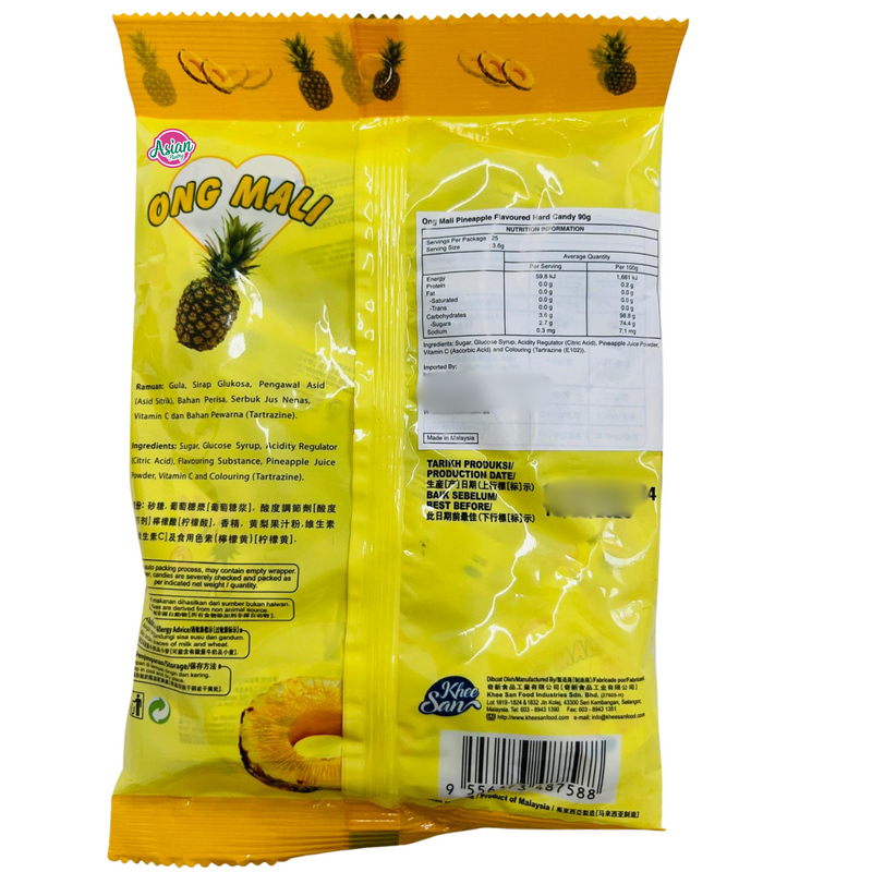 Victory Ong Mali Candy Pineapple Flavour 90g