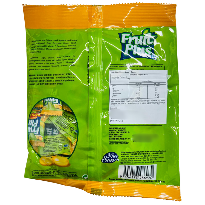 Fruit Plus Chewy Candy Durian Flavour 120g