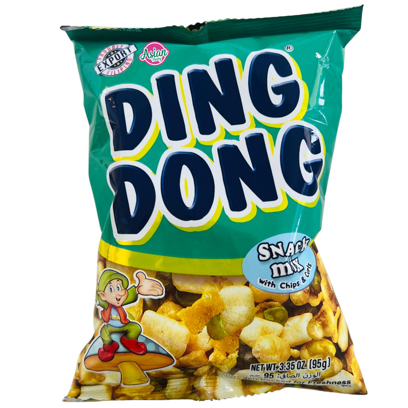 Ding Dong Snack Mix Green with Chips & Curls  95g