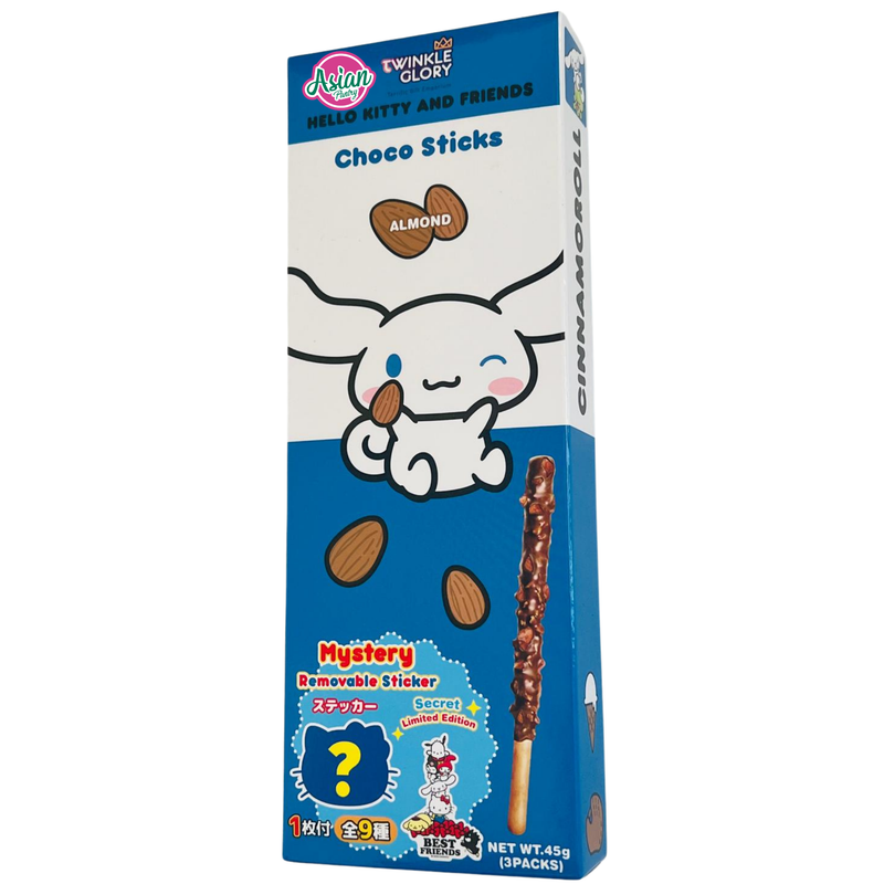 Twinkle Glory Cinnamoroll Almond Choco Sticks 45g