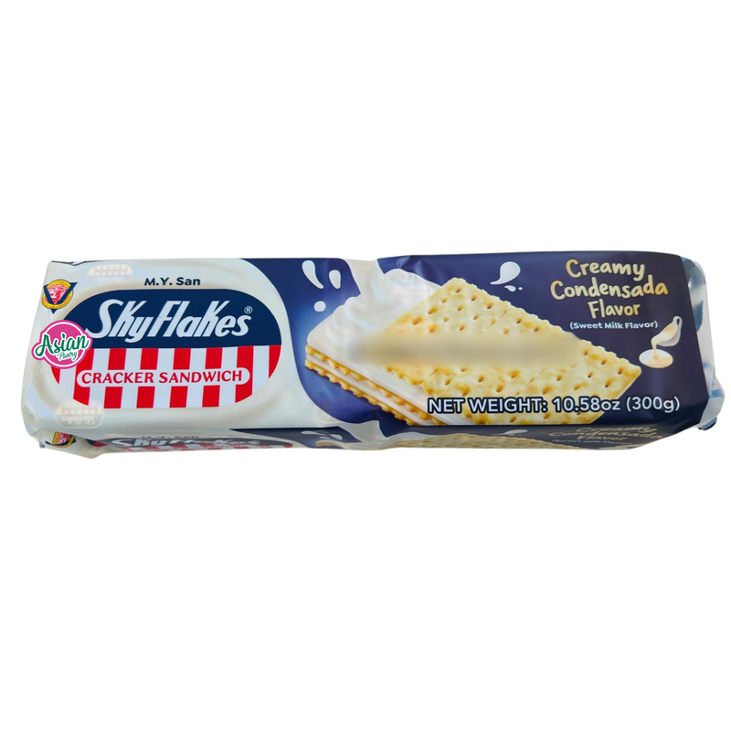 MY San Sky Flakes Cracker Sandwich Creamy Condensada Flavour 300g