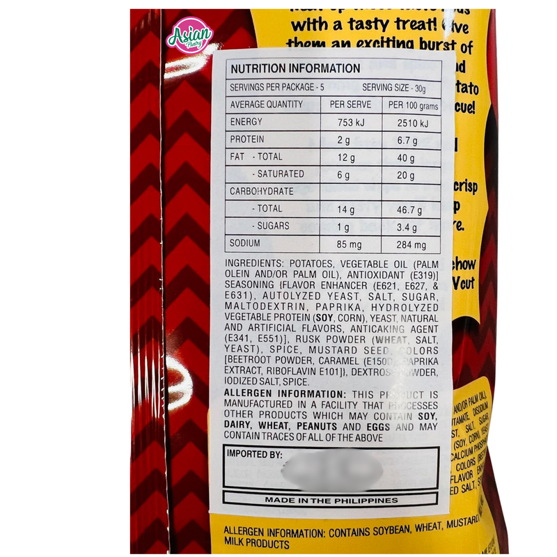 Jack&Jill Vcut Potato Chips Spicy BBQ 155g