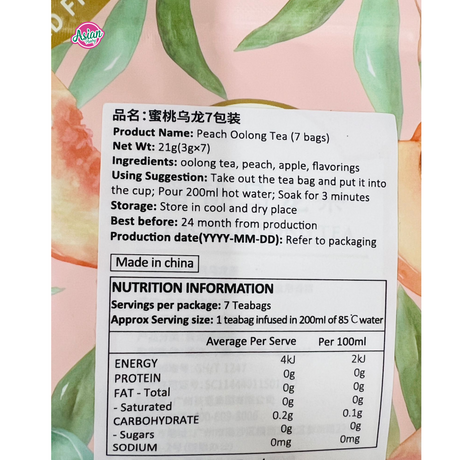 Teh Oolong Peach Chali 21g