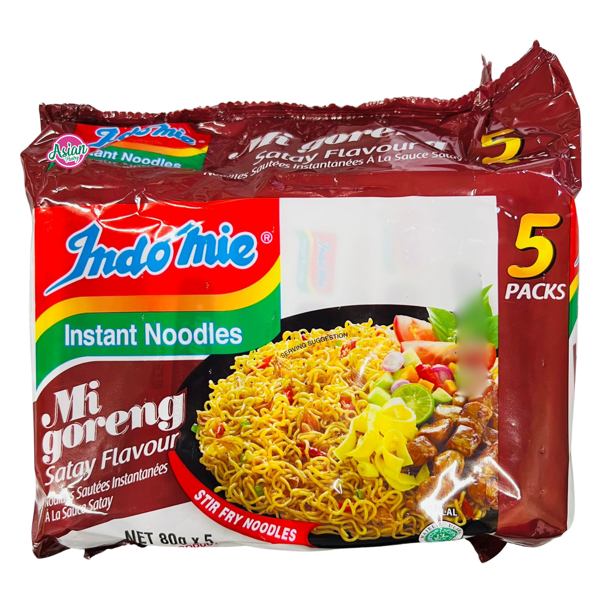 Indomie Mi Goreng Satay Perisa 5pk 400g