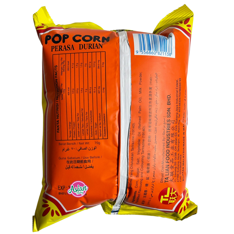 Cap Durian Pop Corn 70g