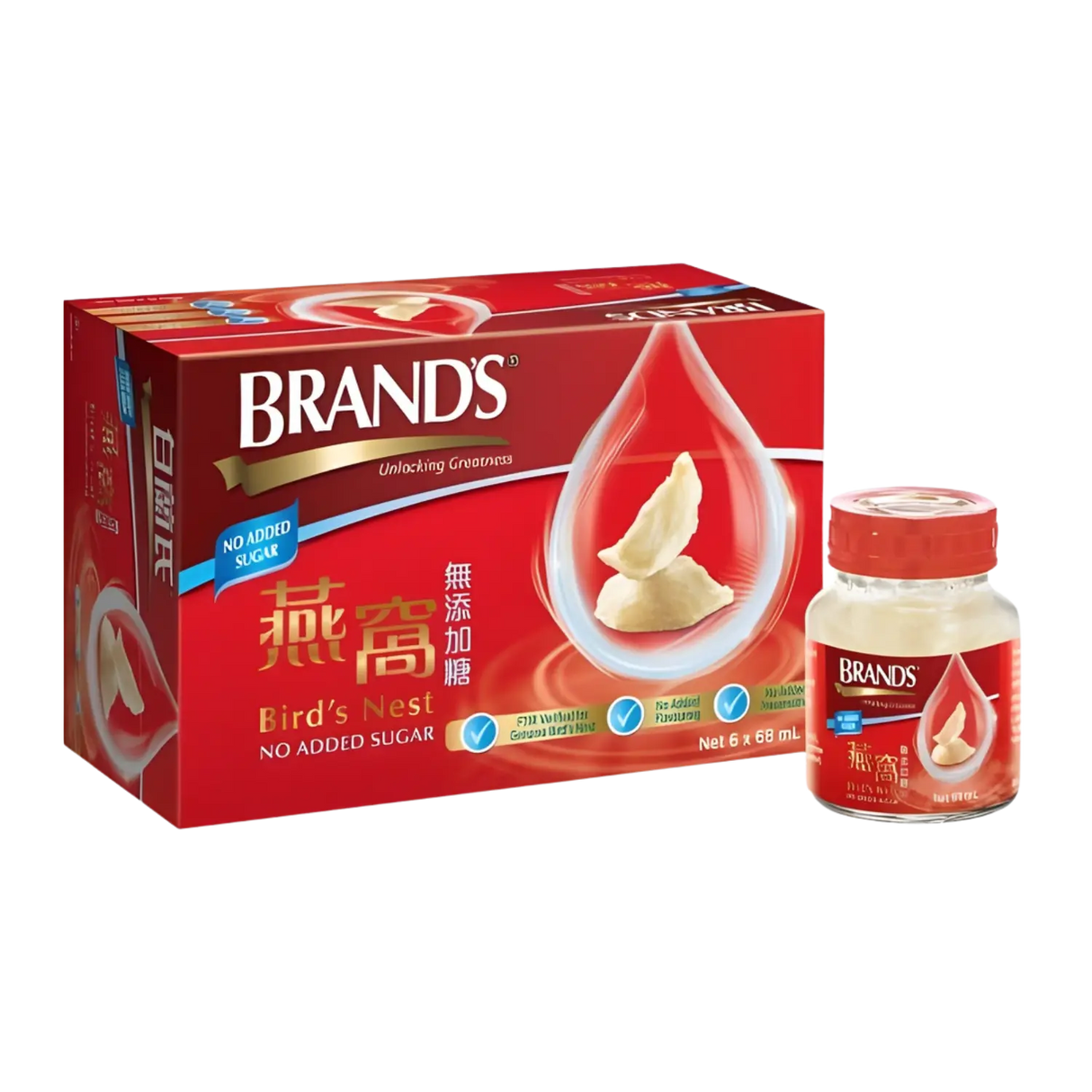 Brand's 燕窝 无添加糖 6x68ml 408ml