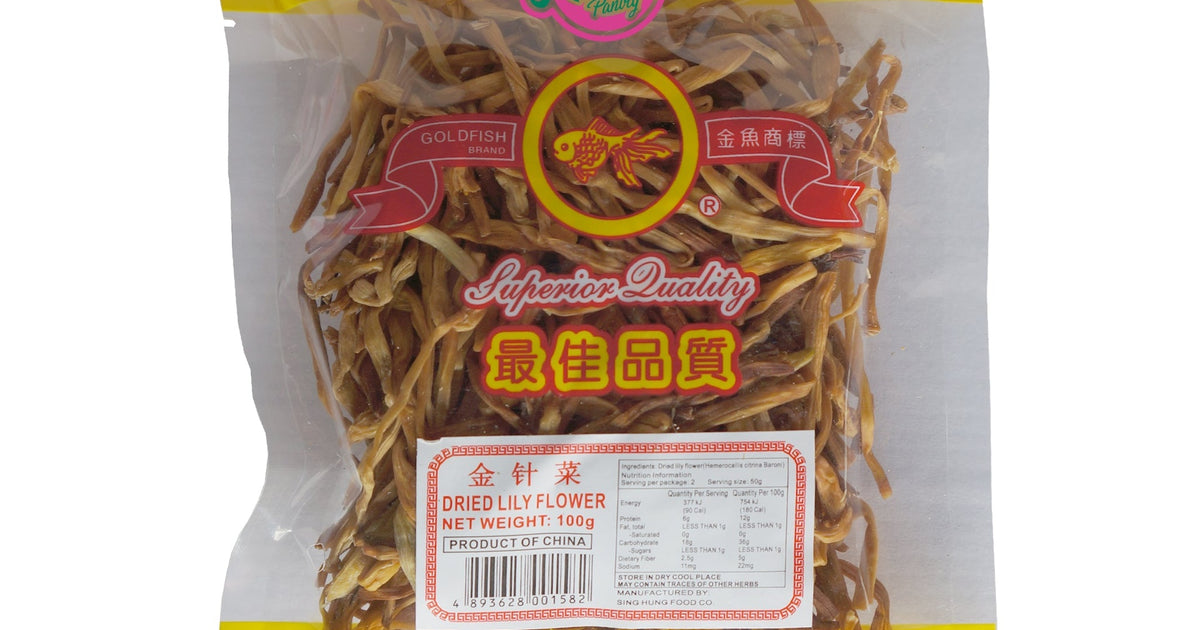 chinese dried lily flower Goldfish Brand Dried Lily Flower 100g – Asian Pantry