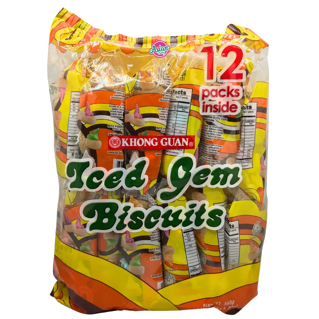 Khong Guan Iced Gem Biscuits (12 packs * 30g)
