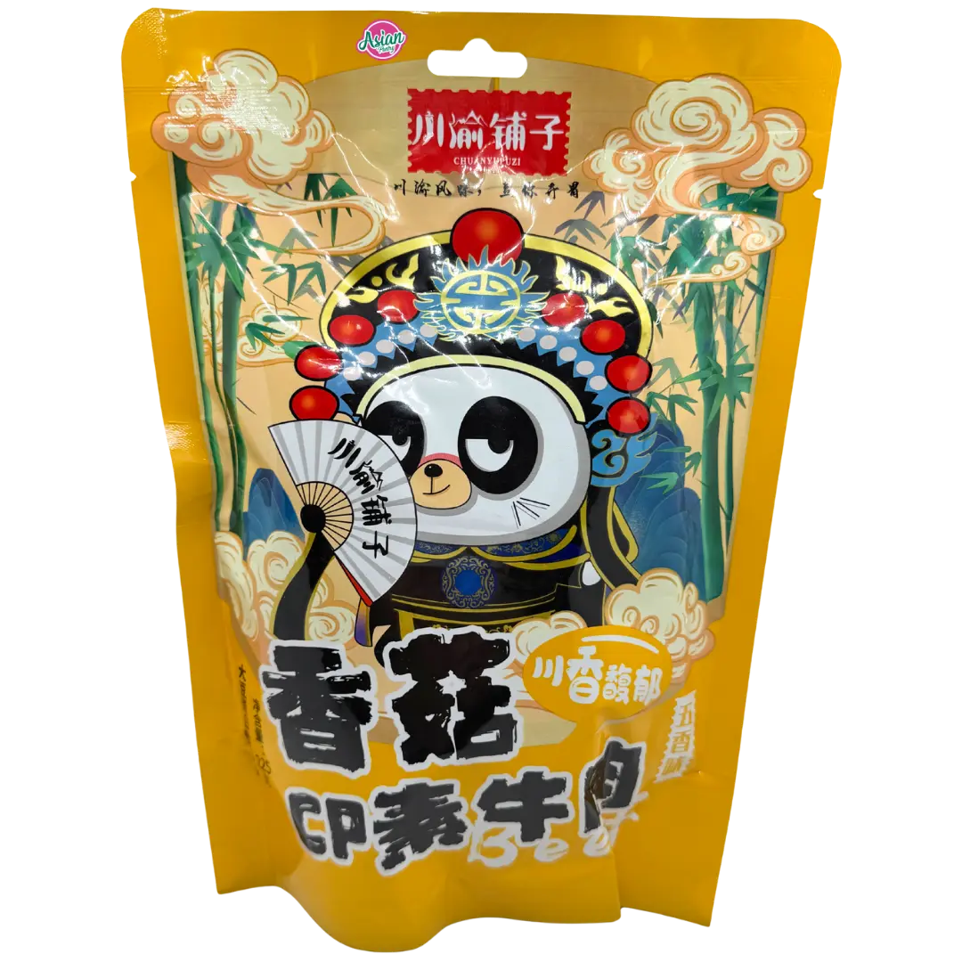 CHUAN YU PU ZI Vegetarian Beef White Mushroom (Five Spices Flavour) 225g