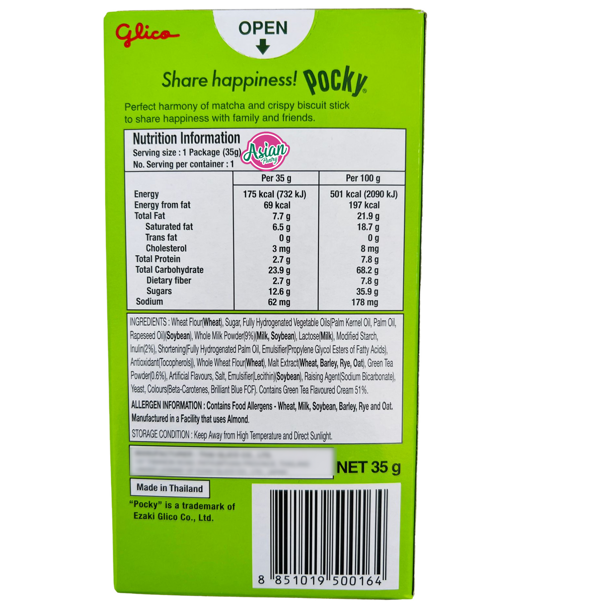 Glico Pocky 抹茶绿茶口味 35g