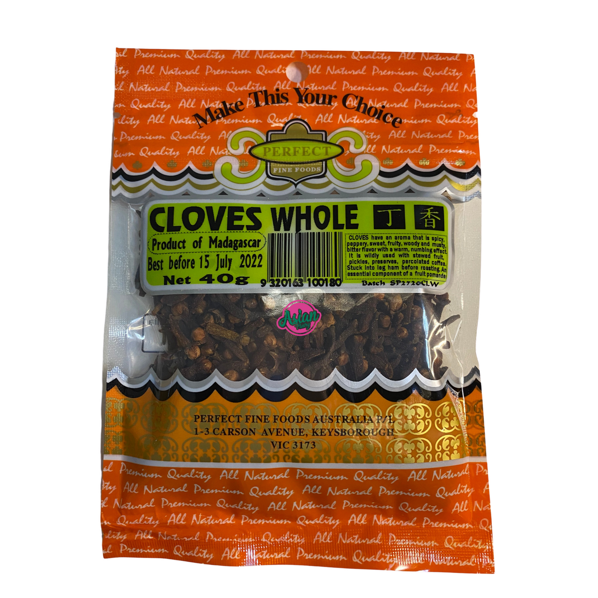 Perfect Fine Foods Cloves Whole 40g