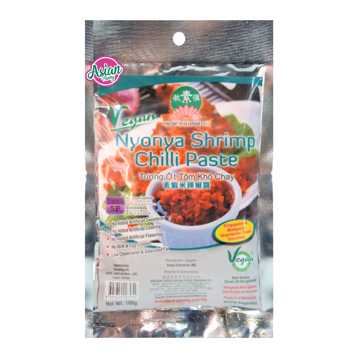 VVF Nyonya Shrimp Chilli Paste 100g