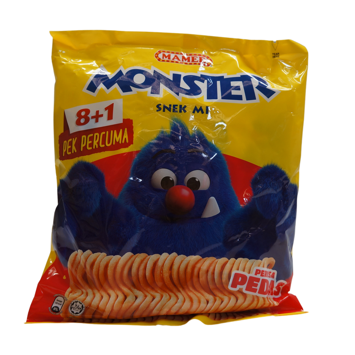Mamee Monster Noodle Snack Spicy 8pk 200g