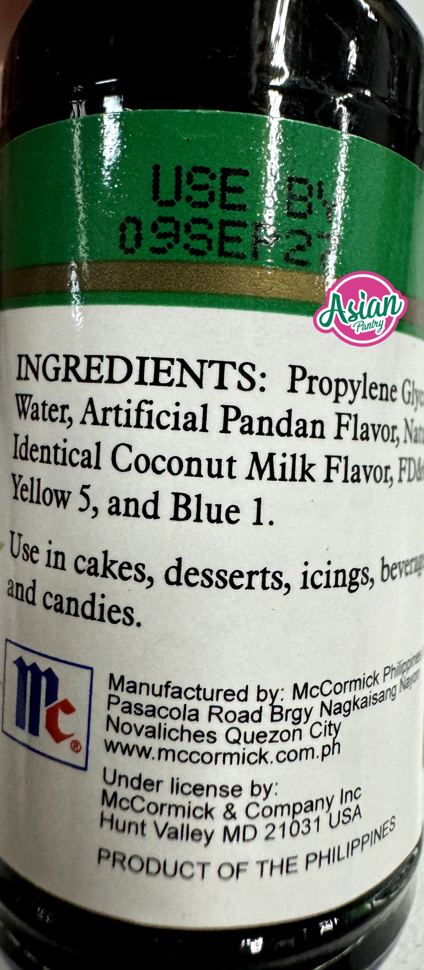Ekstrak Perisa McCormick Buco Pandan 20ml