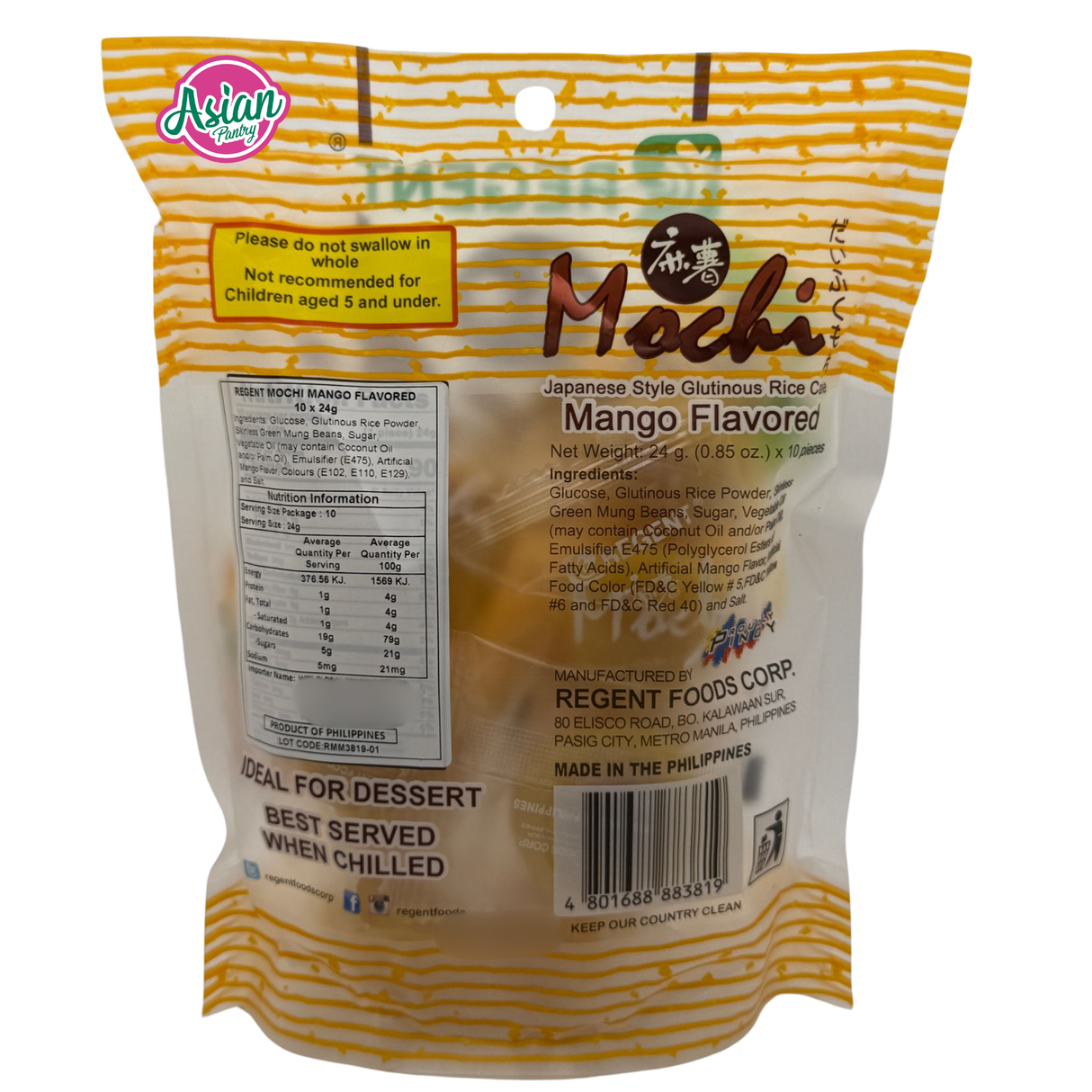 Regent Mochi Perisa Mangga 240g