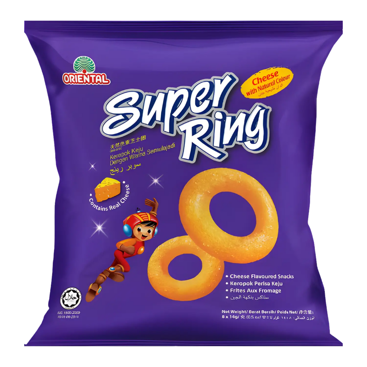 Oriental Super Ring Cheese Snack 8pk 112g