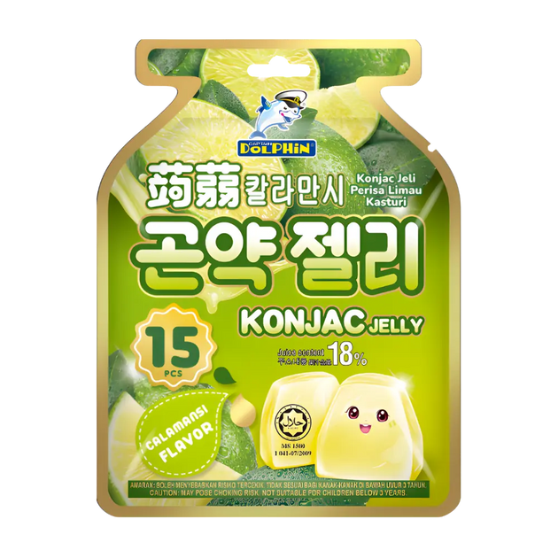 Dolphin Konjac Jelly Calamansi Flavour 15pcs 300g – Asian Pantry