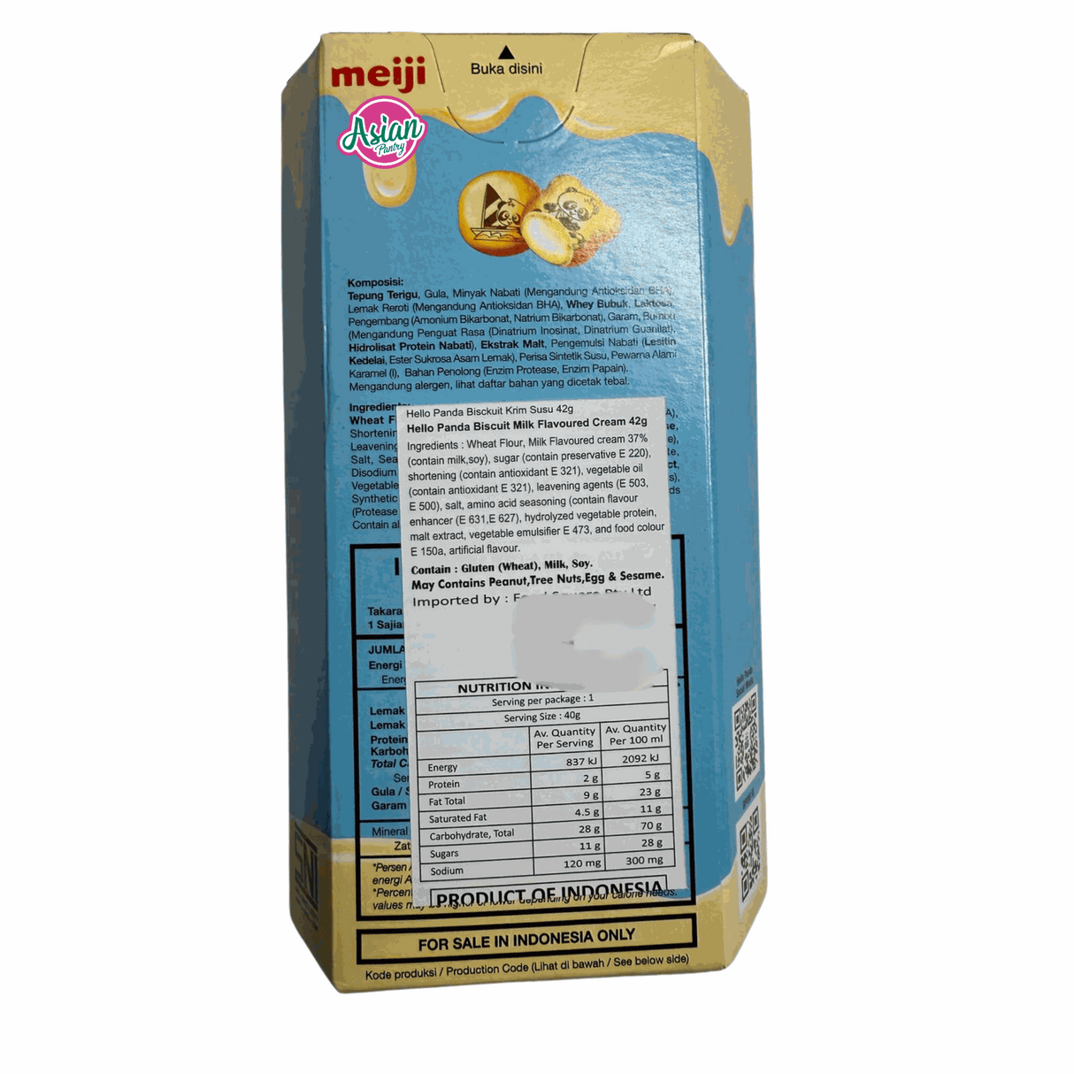 Meiji Hello Panda Milk Flavour 42g - Back