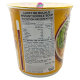 Lucky Me! Instant Cup Noodles Bulalo (Artificial Beef and Bone Marrow) Flavour 70g
