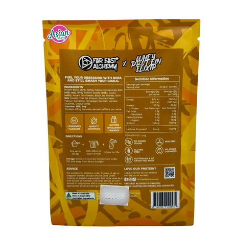 Far East Alchemy Whey Protein Elixir Thai Milk Tea (Single Serve) 33g