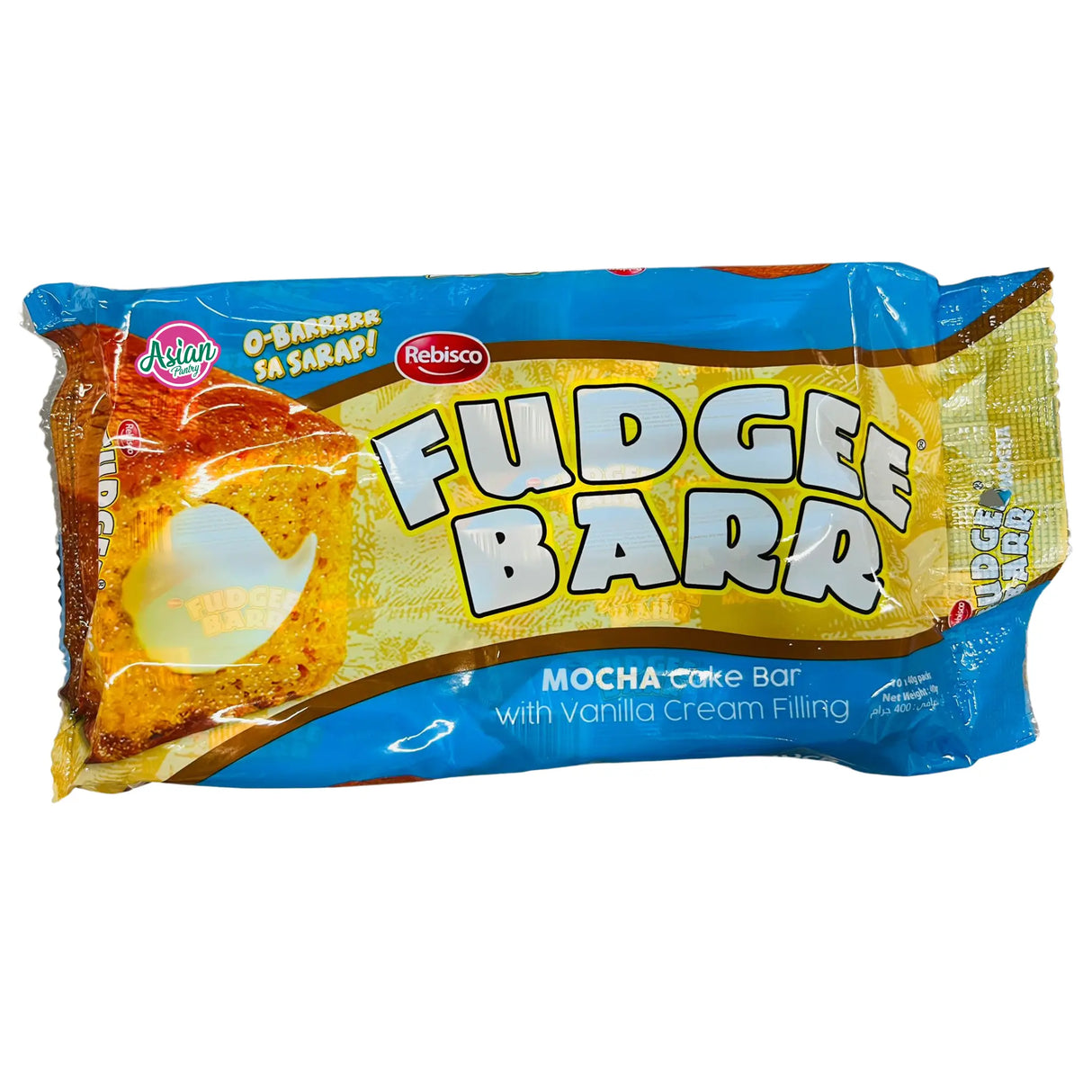 Rebisco Fudgee Barr Mocha Cake Bar with Vanilla Cream Filling