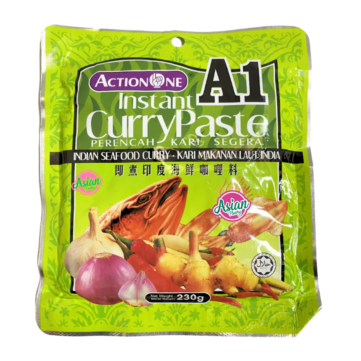 Action One Instant Curry Paste Indian Seafood 230g