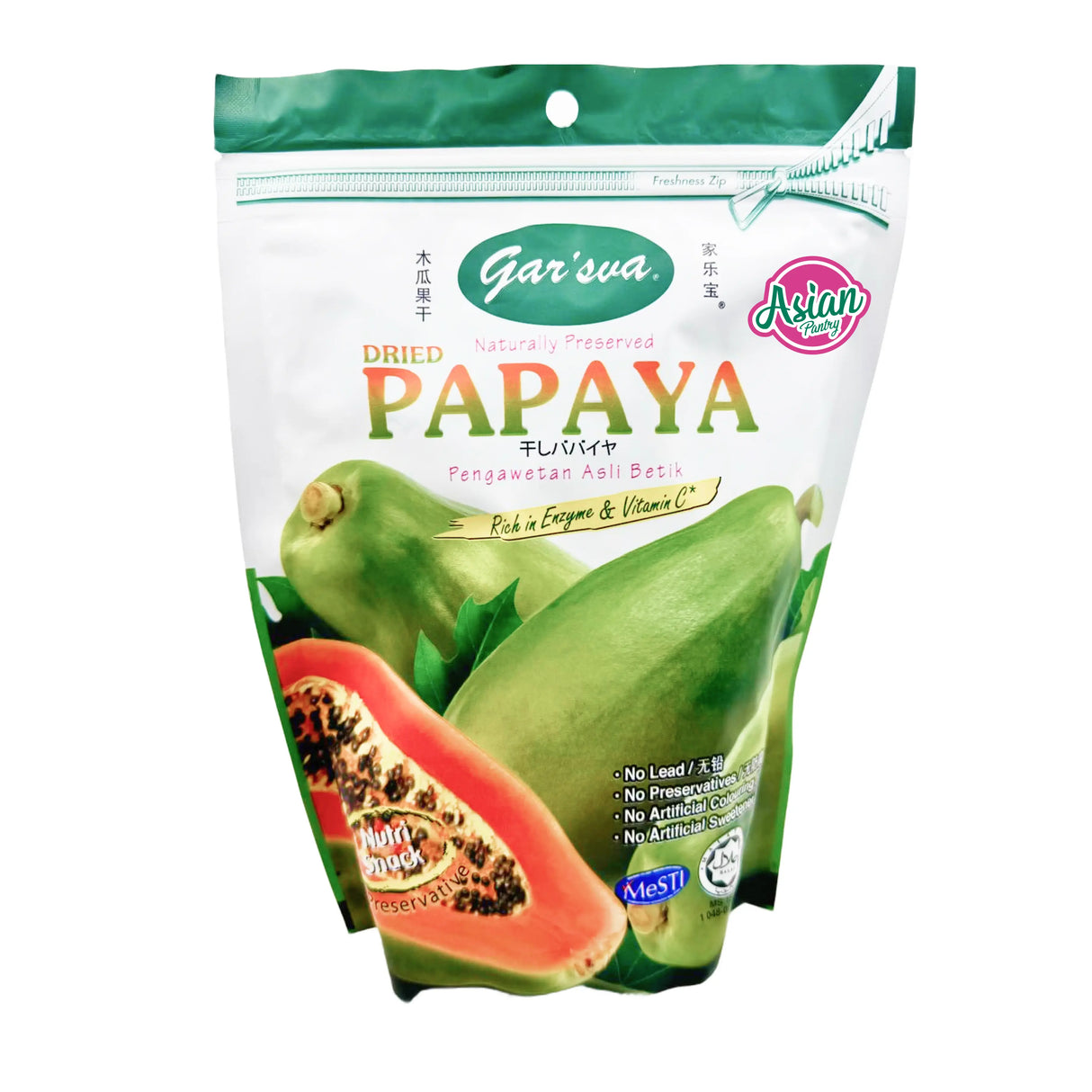 Garsva Naturally Preserved Dried Papaya 120g