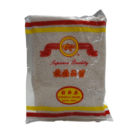 Goldfish Brand White Tapioca Pearls (M) 400g