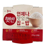 CJ Cooked White Rice 3 Pack 630g