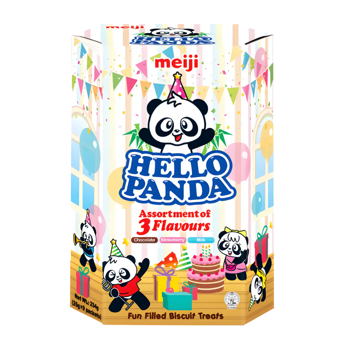Meiji Hello Panda Assortment of 3 Flavours 10pk 260g
