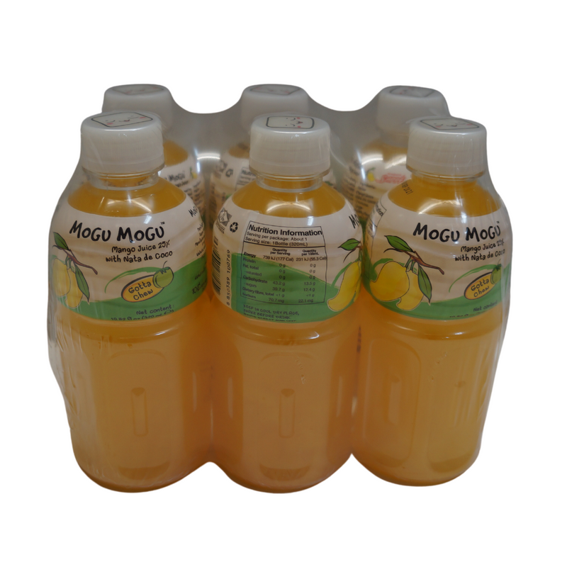 Mogu Mogu Mango Juice with Nata De Coco 6pk 1.92Lt