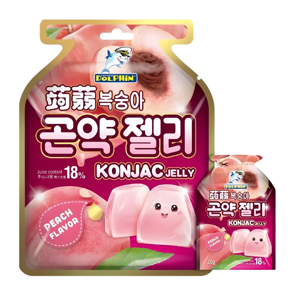 Dolphin Konjac Jelly Peach Flavour 15pcs 300g