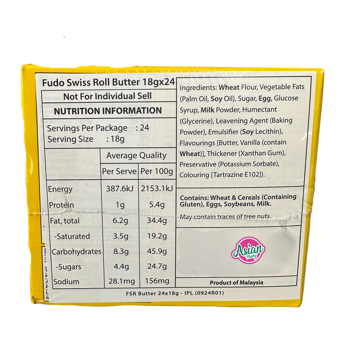 Fudo Swiss Roll Butter 24pk