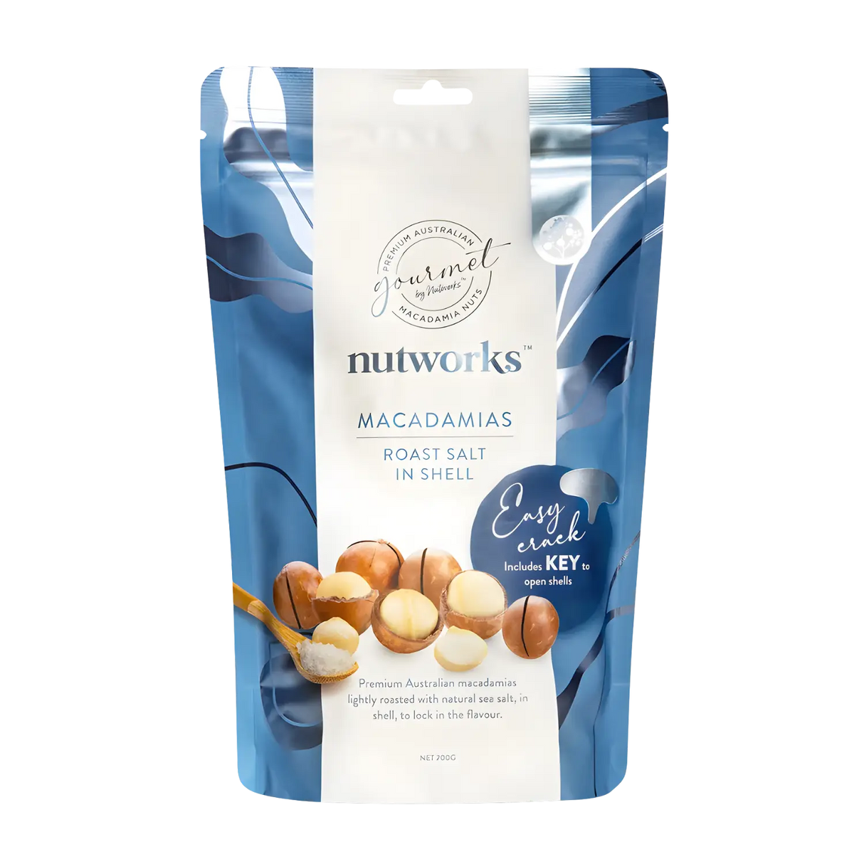 Nutworks Macadamias Roast Salt in Shell 200g