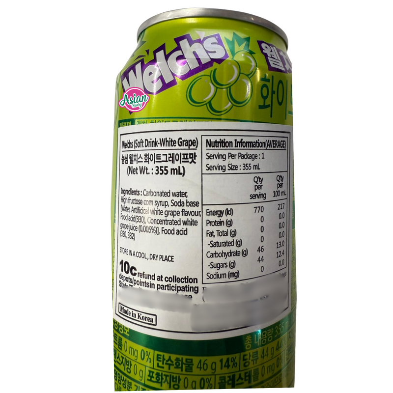 Welch's Soft Drink (White Grape) 355ml