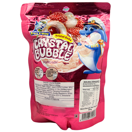 Dolphin Crystal Bubble Boba Lychee Flavour 600g
