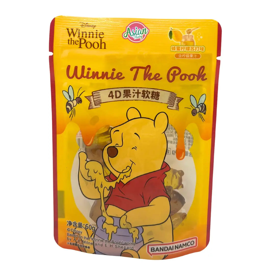 Amos Winnie the Pooh 4D Juice Gummy Candy Honey Lemon Soda Flavour 60g